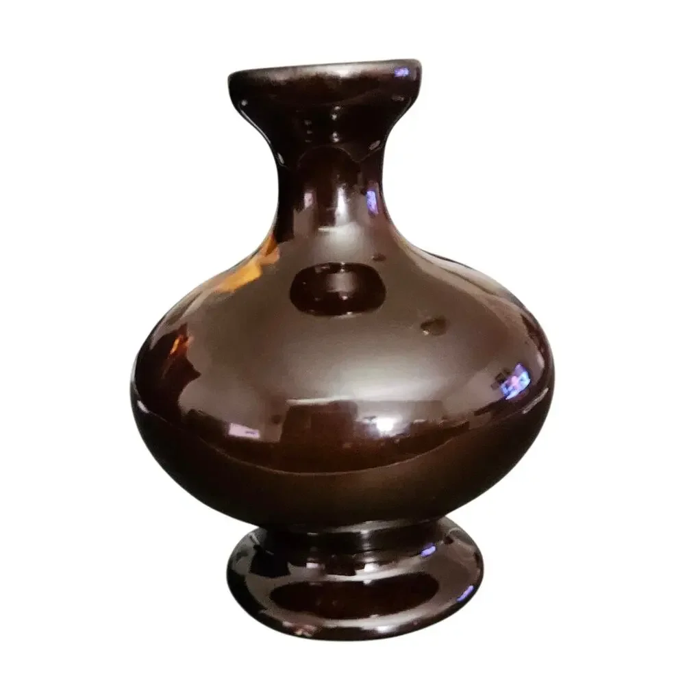 J.B. Owens Art Pottery Brown Amber Glaze Vase Antique Arts & Crafts